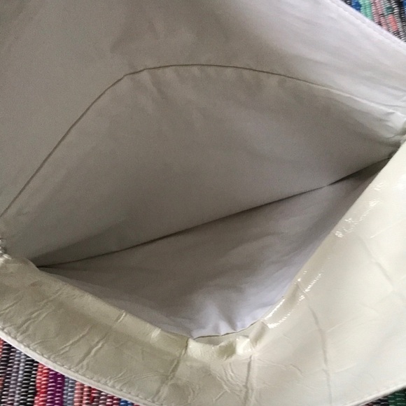 VTG white leather clutch made in Italy - Picture 6 of 7